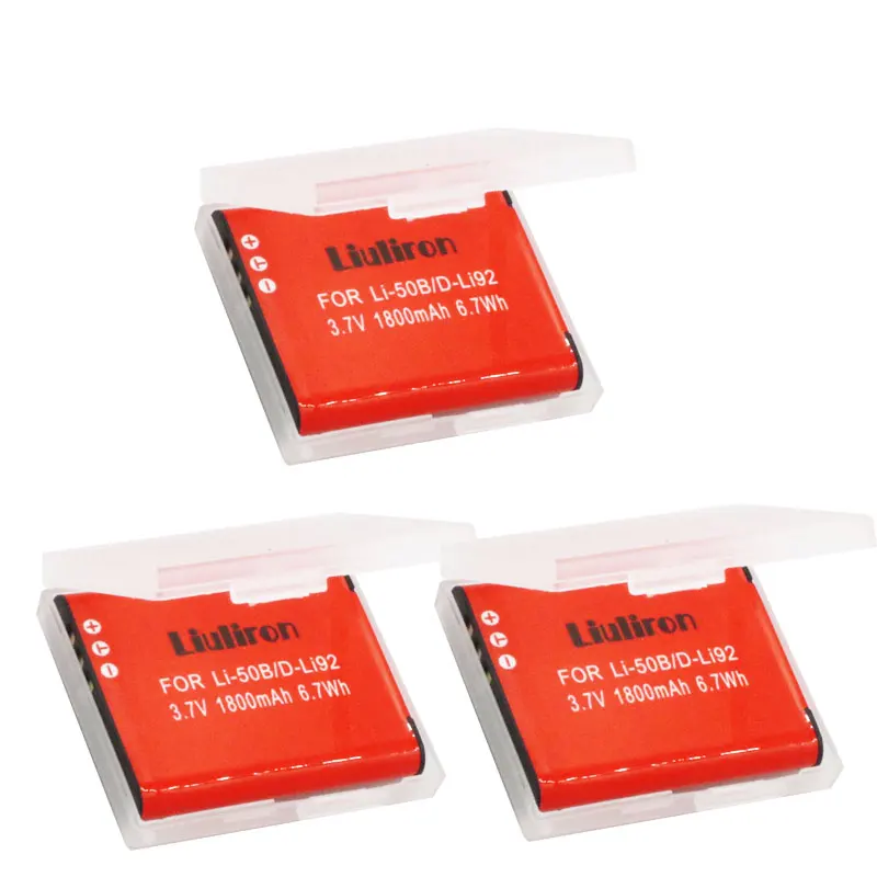 3battery Li50b Li-50B LI50B li ion аккумулятор 50B Батарея+ ЖК дисплей Зарядное устройство для цифровой камеры OLYMPUS SP 810 800UZ u6010 u6020 u9010 SZ14 SZ16 D755 u1010 SZ30 SZ20 XZ-1 - Цвет: 3battery