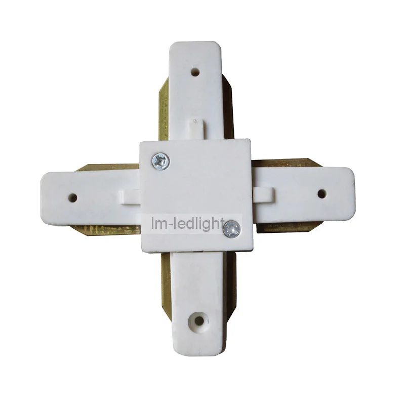 Рельсовый соединитель для освещения трека 10 шт. X 2 провода рельсовый в белом