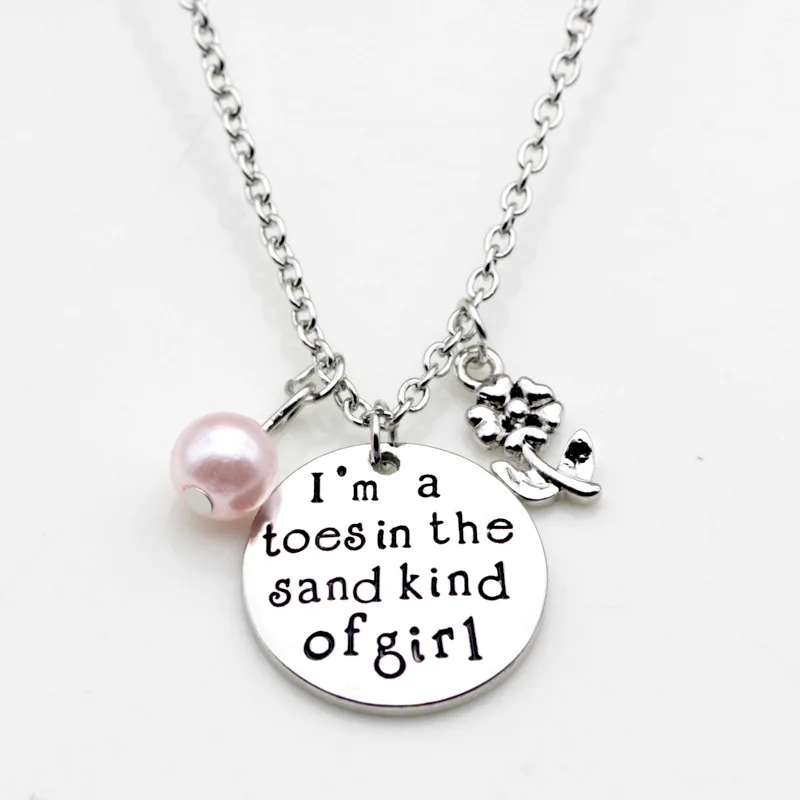 10 шт. надписи песок вид девушки кулон с надписью Цепочки и ожерелья ювелирных