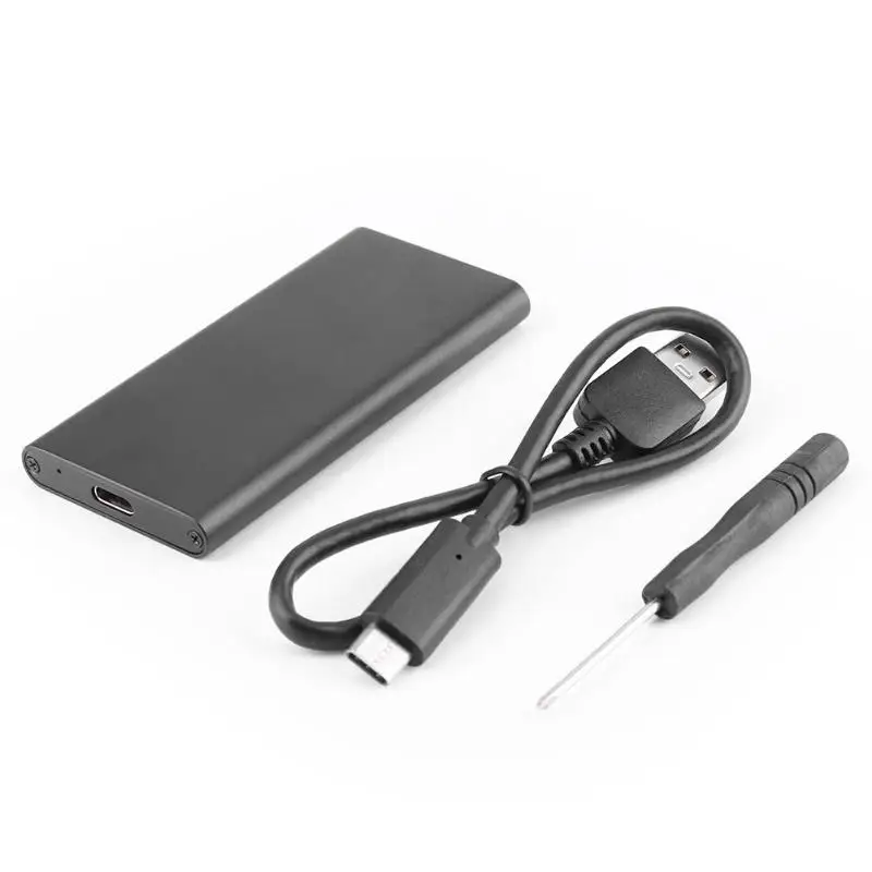 HDD Box USB3.1 type-C для MSATA SSD внешний алюминиевый корпус жесткий диск чехол 10 Гбит/с Высокая скорость для Windows SE/ME/2000