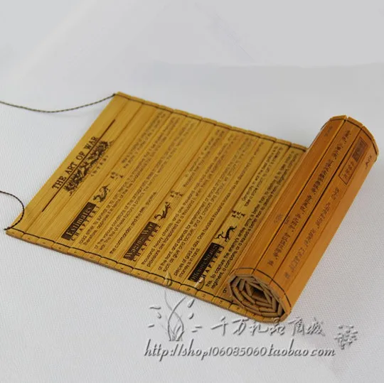 Двуязычная Классическая бамбуковая прокрутка известная книга искусства войны