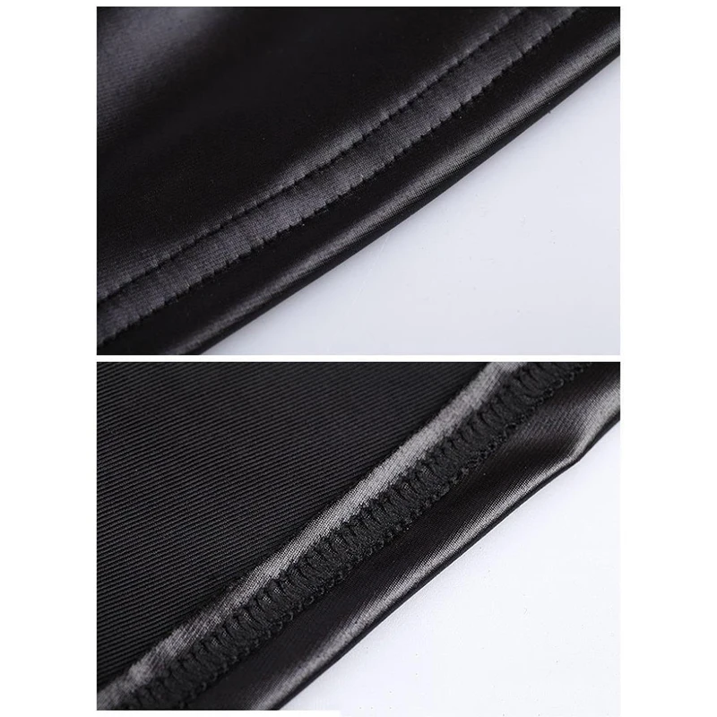 Модное женское черное сексуальное платье-карандаш из искусственной кожи с