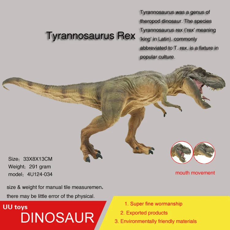

Hot toys figure brownWalking Tyrannosaurus Rex Simulation model Jurassic dinosaur action figure Souptoys toys for children
