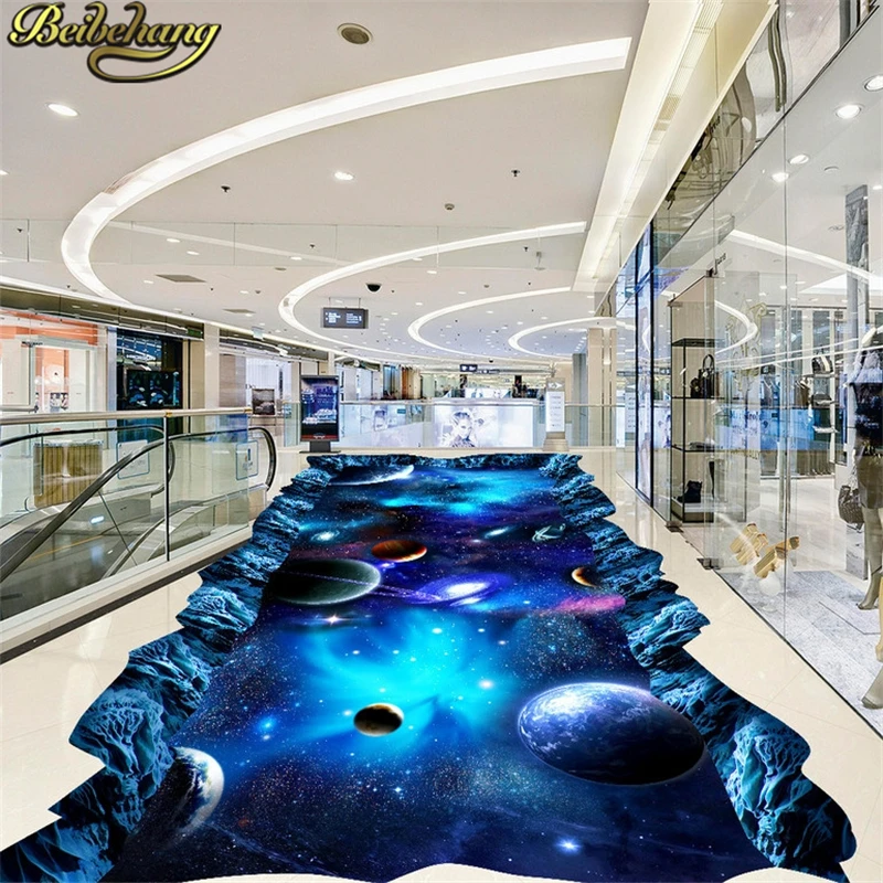 Beibehang космическое небо на заказ Papel De Parede 3D напольные фрески обои ПВХ