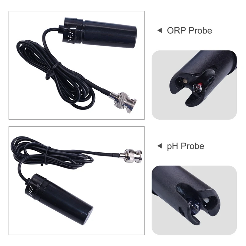 3 In 1 Ph/Orp/Temp Water Quality Detector Ph Controller Relay Plug Replaceable Electrode Bnc Type Probe Tester E | Инструменты