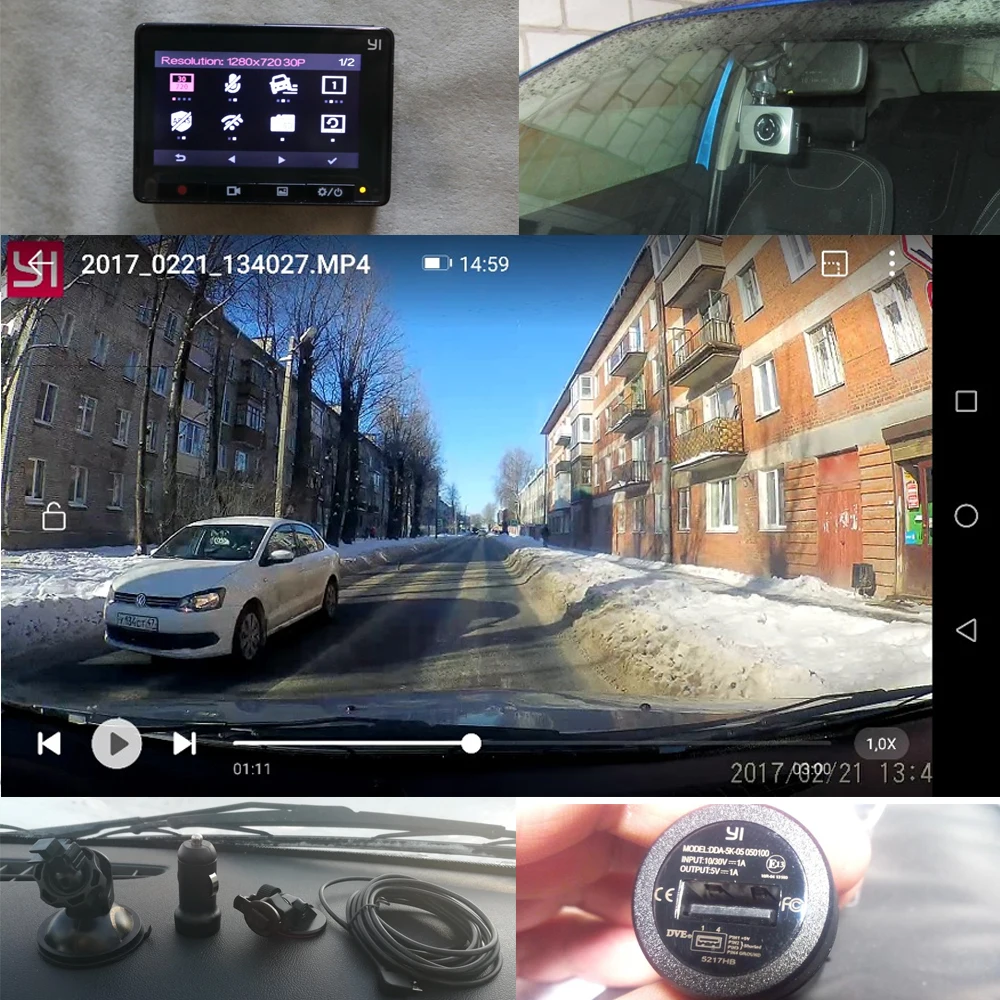YI Smart Dash camera 165 градусов 1080P 60fps Автомобильный dvr детектор 2," ADAS Safe Reminder Dashcam [International Edition]