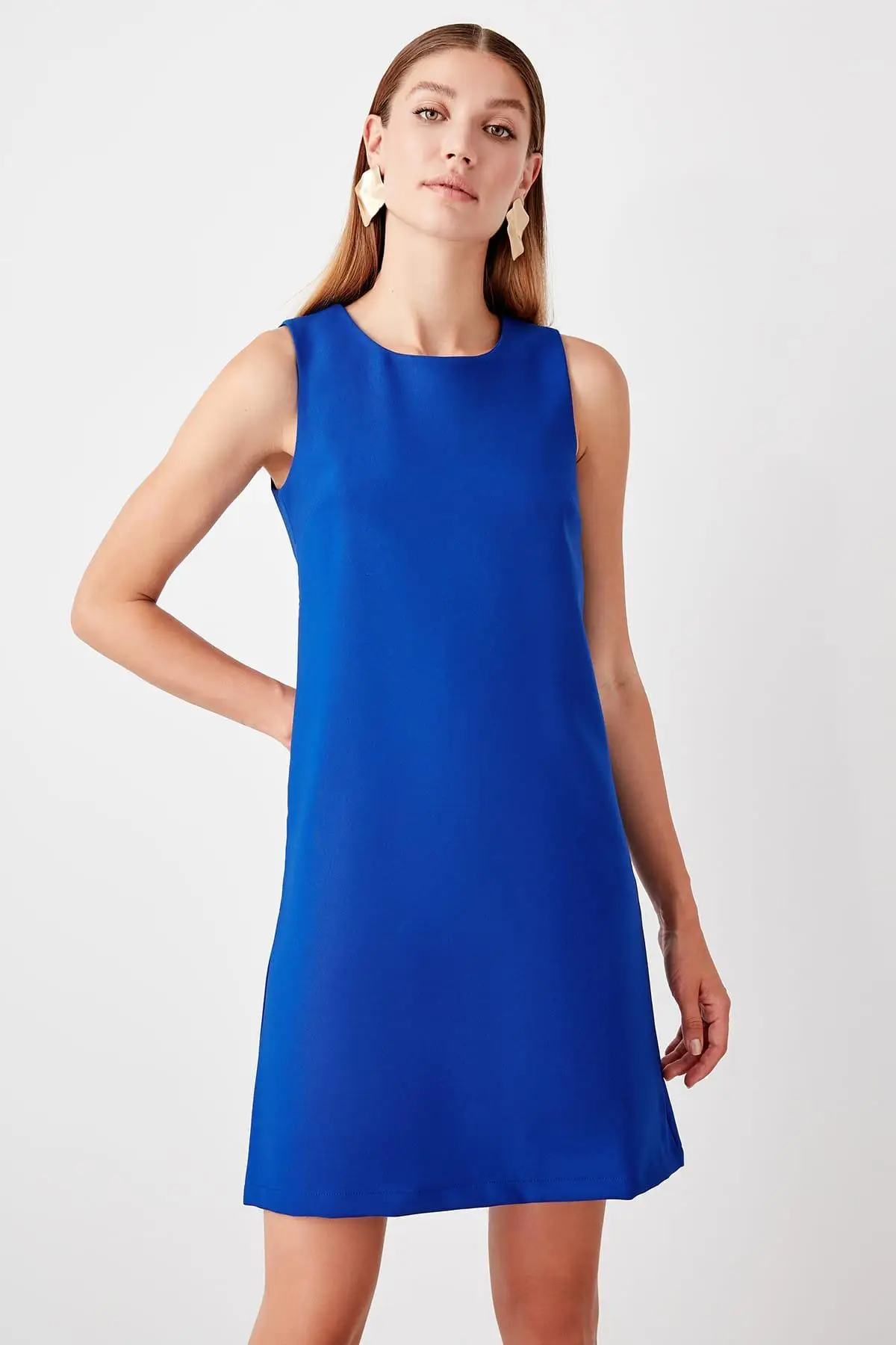 Trendyol Saks платье без рукавов TWOSS19FG0063 | Женская одежда
