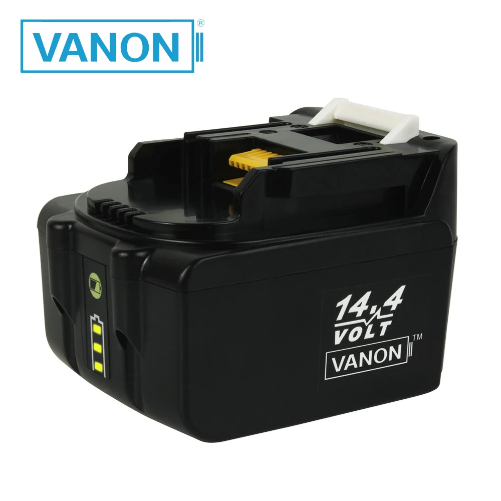 VANON для Makita BL1430B 14 4 В 4000 мАч литий ионная аккумуляторная батарея со светодиодный