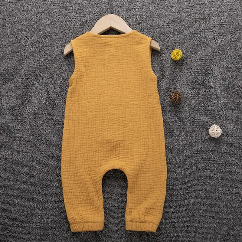 

Baby Boy Girl Sleeveless Bodysuit Jumpsuit Casual Loose Sunsuit Outfit Clothes AN88
