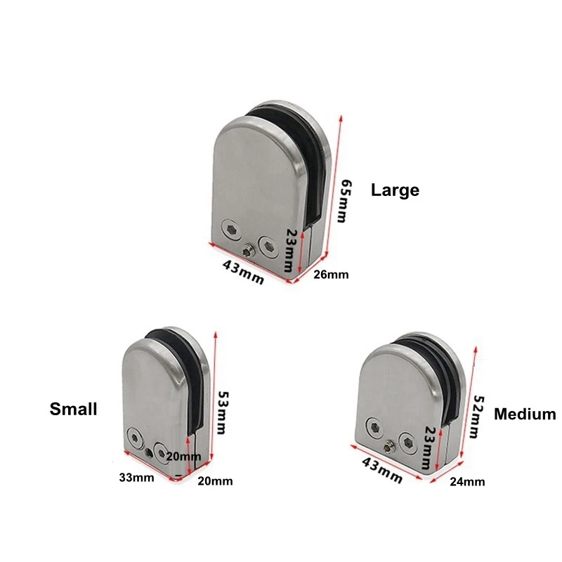 Стеклянные зажимы из нержавеющей стали 304 регулируемый стеклянный держатель для