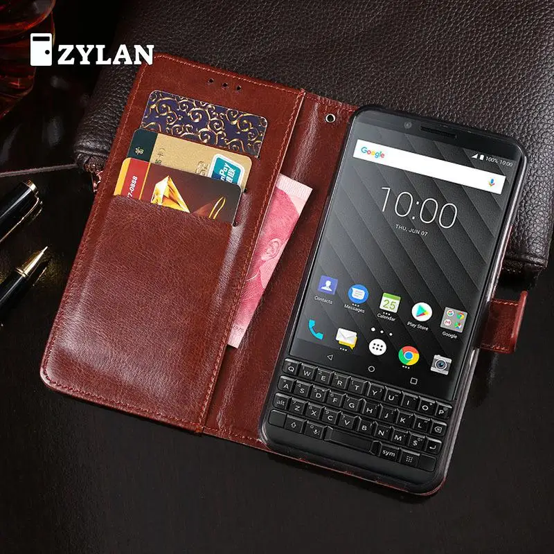 Кожаный чехол с откидной крышкой для Blackberry KEY2 KEY Two BBF100 1 защитный подставка