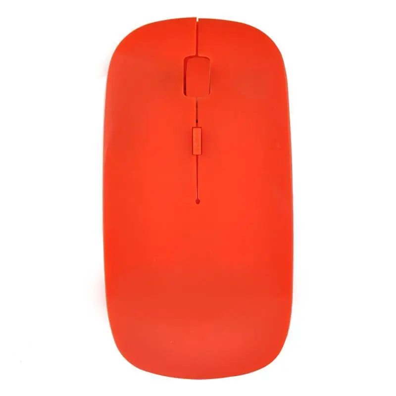 red 1600 dpi USB оптическая беспроводная компьютерная мышь 2,4G приемник супер тонкая мышь для ПК ноутбука - Цвет: red