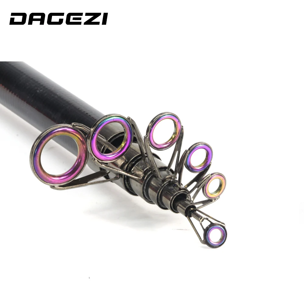 DAGEZI высокое качество древесины мотоцикл HandleCarbon волокна телескопическая удочка 2
