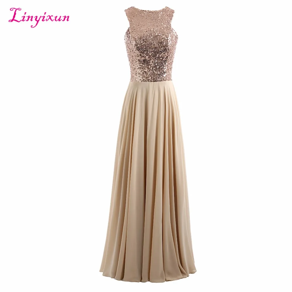 Linyixun настоящая фотография блестящие пайетки из бисера шифоновые платья подружек