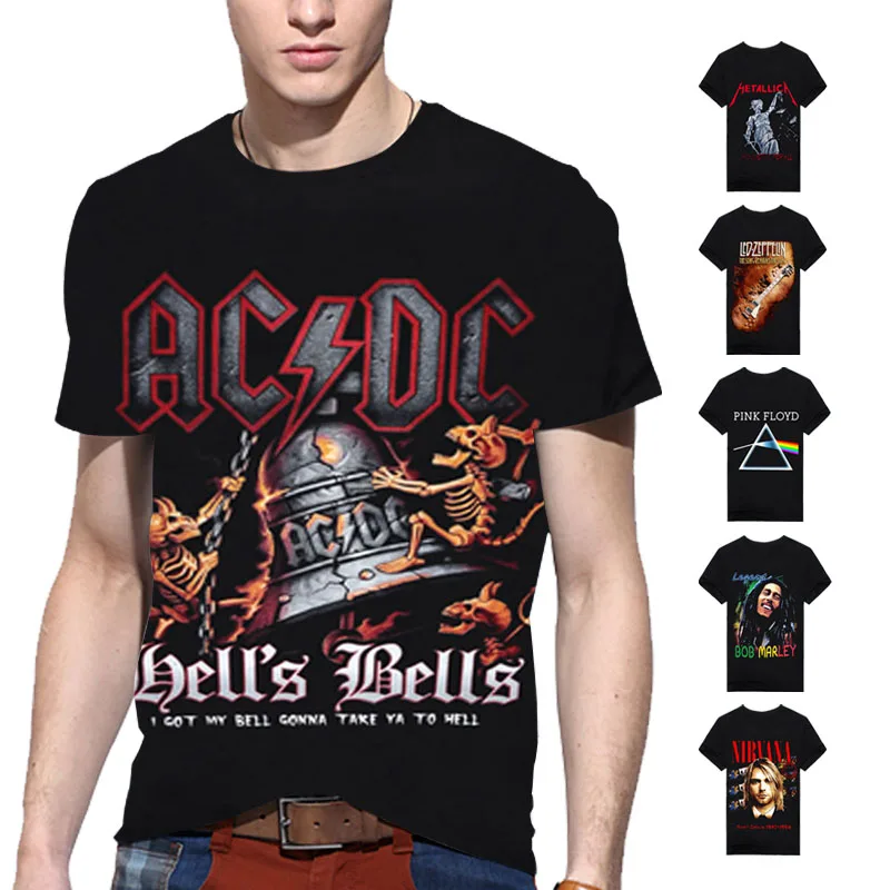 A6 Группы Хип Хоп Рок Футболки Мужчины Футболка 3d Печати футболка Хлопок O шеи