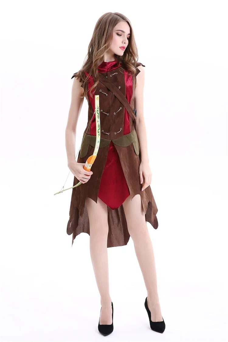 Женский костюм для косплея охотницы + платье вечерние костюмы на Хэллоуин