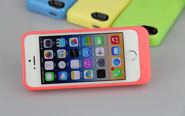 Для iPhone 5 5S 2200 mAh Перезаряжаемые внешний Батарея зарядный чехол Батарея для Apple iPhone 5/iPhone 5 S