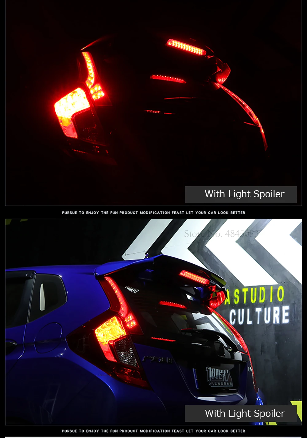 Для Honda Fit/Jazz GK5 со светлым белым спойлером- ABS пластиковый Неокрашенный цвет задний черный спойлер крыло багажника Крышка