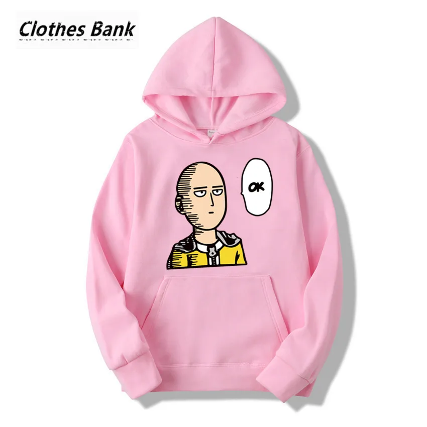 One Punch Man Saitama OK Забавные милые повседневные мужские толстовки Женская модная