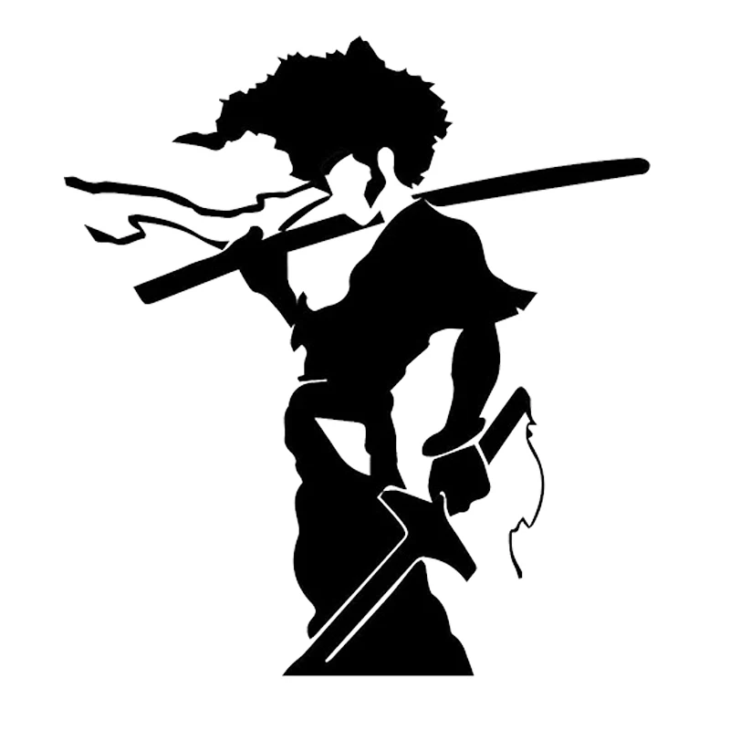 

15cm x 12cm Afro Samurai Funny Car Sticker For Truck Window Bumper Auto SUV Door Laptop Kayak Vinyl Decal