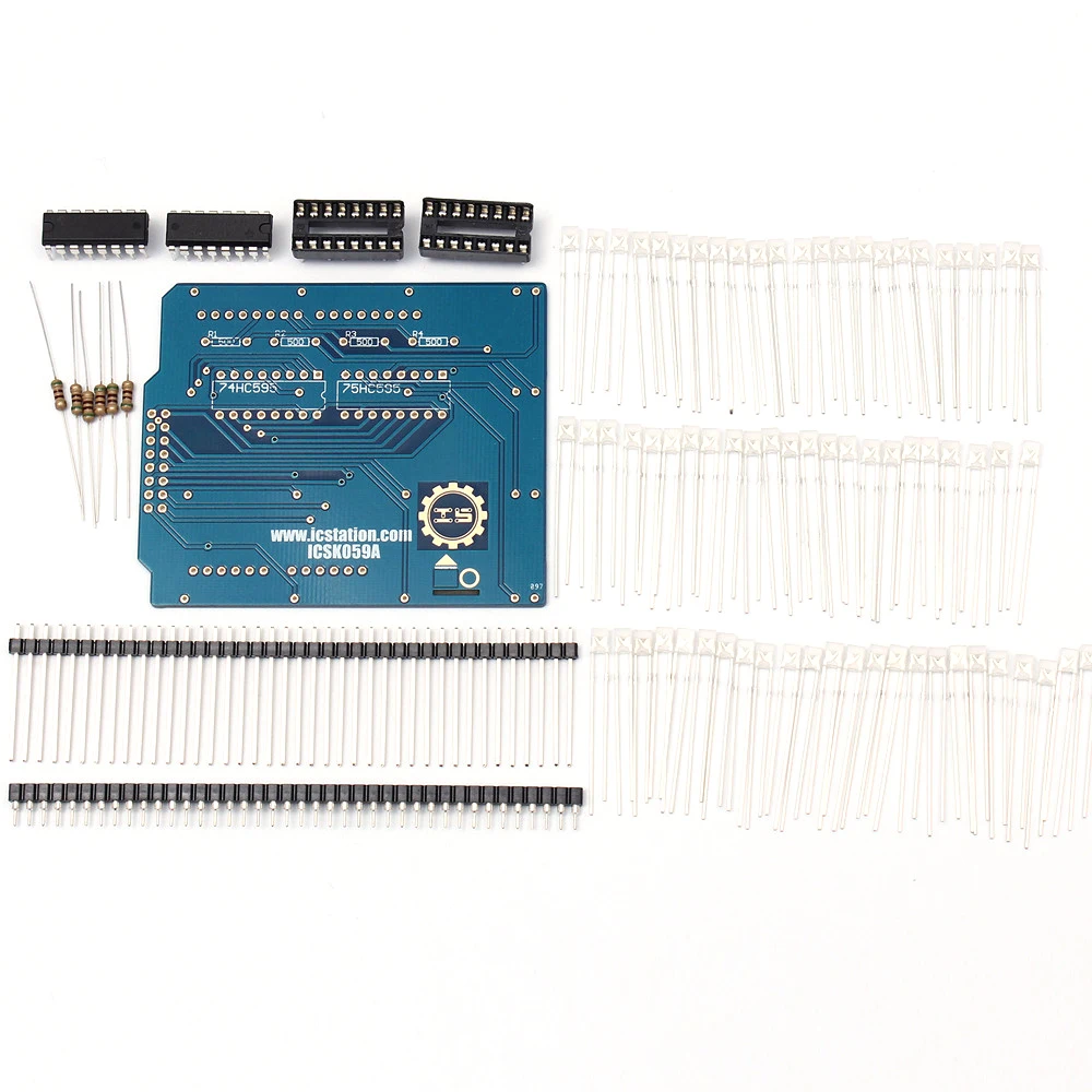4X4X4 синий светодиодный светильник Cube Kit 3D светодиодный DIY Kit электронный набор для Arduino Smart Electronics СВЕТОДИОДНЫЙ комплект Cube