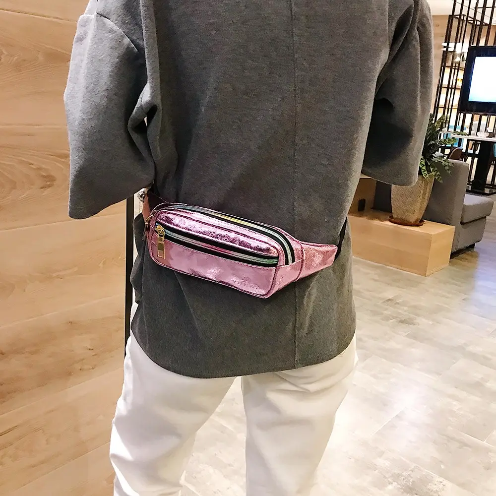 MoneRffi Young Fashion мужские дорожные поясные блестящие пляжные голографические