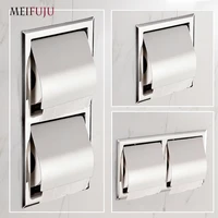 recessed toilet paper support sus 304 stainless steel toilet paper holder wall roll holders tissue box cover toilet roll holder