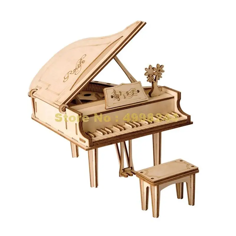 tg402 diy piano 3d laser cutting wooden puzzle gift children kids model building kits toy Toy | Игрушки и хобби