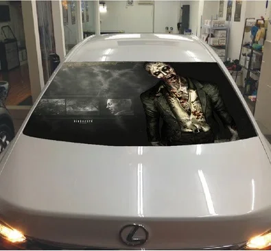 7 Левая сторона автомобиля Наклейка s автомобиль-Стайлинг заднего стекла стекло наклейка перфорированная ПВХ боковое окно наклейка s заднее лобовое стекло Декор стикер - Название цвета: 7