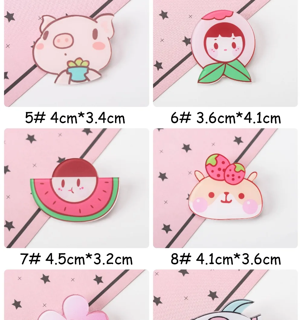 1PS микс Фрукты девушка животное мультфильм иконы на булавке Kawaii значок bacgets на рюкзак значки на одежду акриловые значки Z47