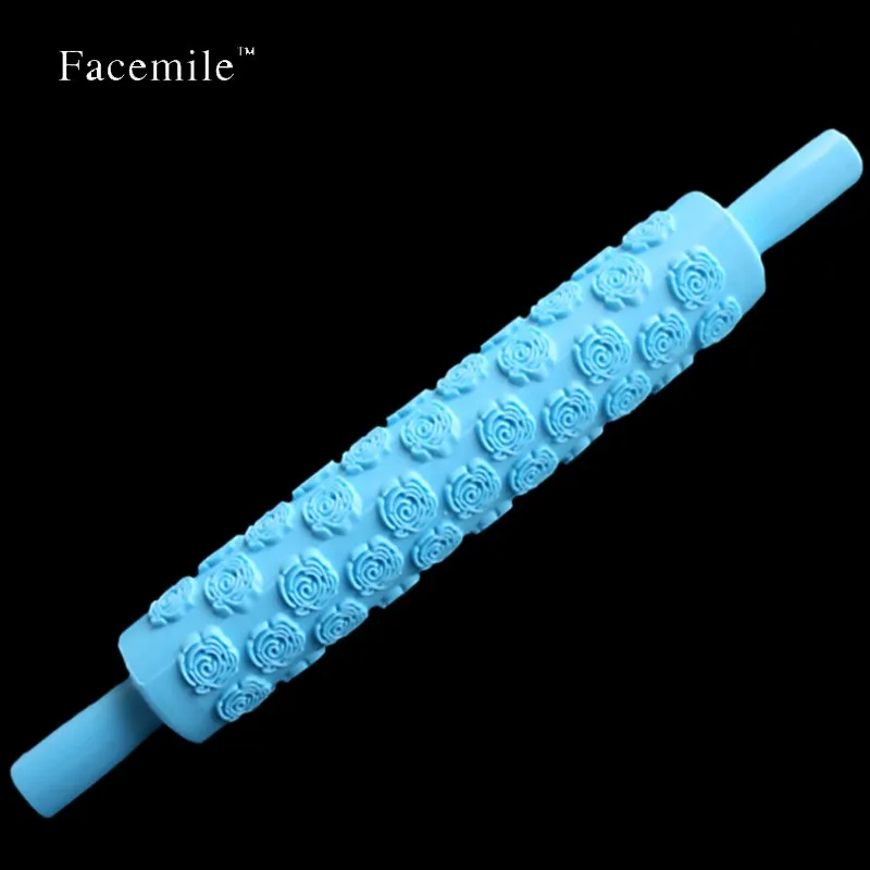 Facemile 1 шт скалкой Роза Folwer различных моделей выпечки подарок Фондант тиснением плесень украшения торта 54055