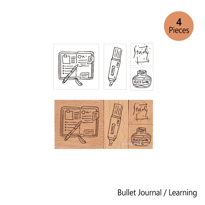 Learning Новое поступление молочные базовые серии деревянные штампы для Bullet Journal ручной работы настроения сладкий резиновый штамп A012 - Цвет: Learning
