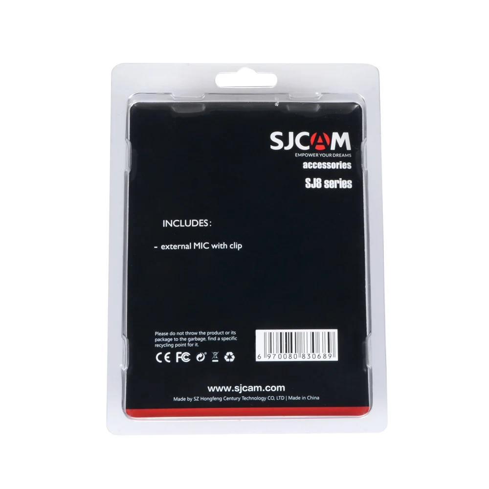 100% оригинальные аксессуары для SJCAM внешний микрофон Микрофон серии SJ8 Pro /SJ8 Plus Air