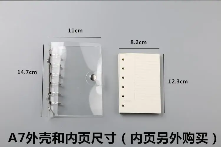 A7 A6 A5 ПВХ спираль Тетрадь, чехлы для iPhone 6 с овальным вырезом на Записная книжка с кольцевым механизмом