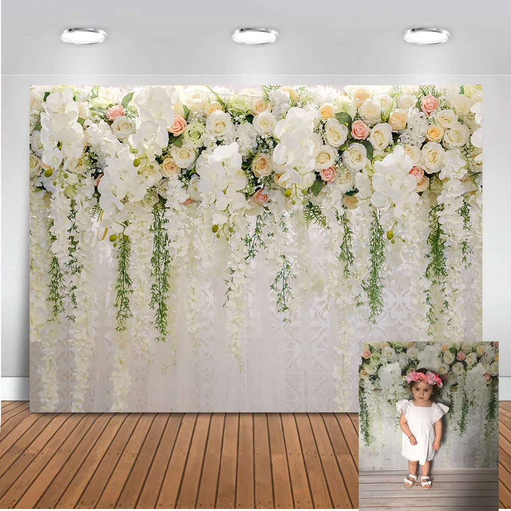 

Bridal Shower backdrops Large Wedding Floral Wall Backdrop White and Green Flowers Photocall Boda Shower Backdrop 914