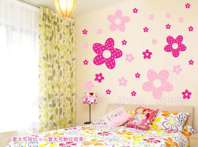 Vinilos Decorativos Para Paredes Infantil Наклейка на стену принцесса девушка спальня милые цветы