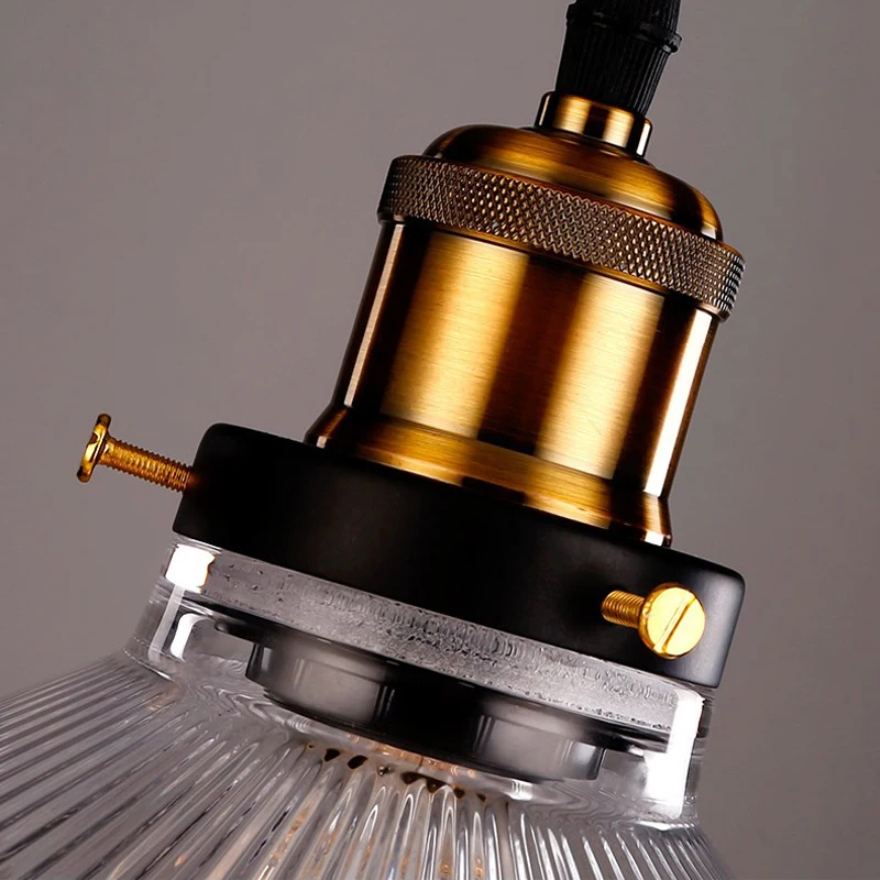 Столовая стекло или металлический оттенок подъема висит лампы Ретро Винтаж шкив