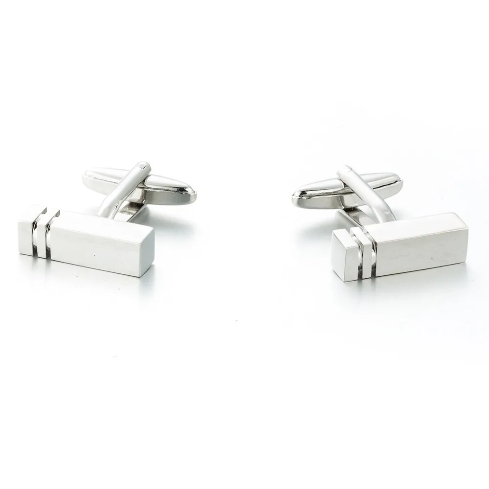 SILVER VAGULA Новые запонки Топ Роскошный бренд костюм рубашка Bonito Gemelos дизайнерские прямоугольные Пуговицы Запонки 373 - Окраска металла: SILVER