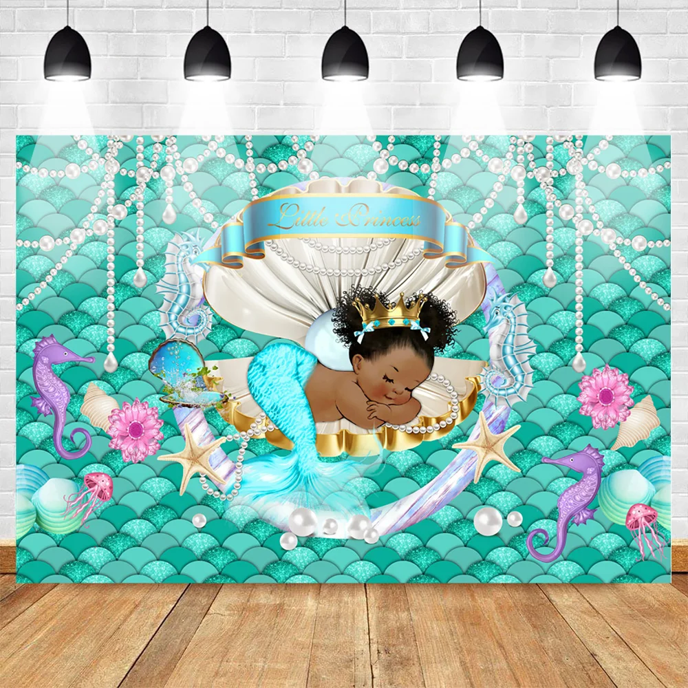 Фон для фотосъемки маленькой принцессы вечеринки голубой фон с изображением