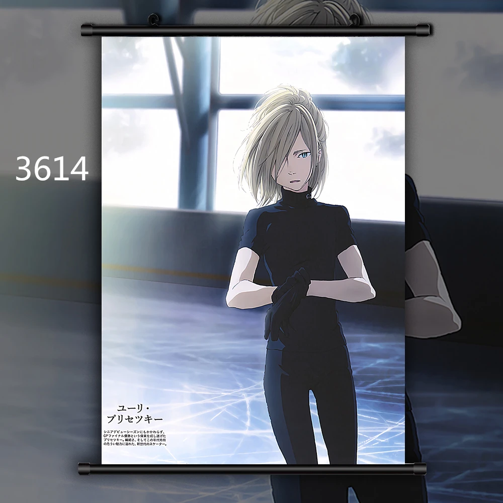 3614 Yuri On Ice Group Аниме Манга настенный плакат свиток D - Цвет: 3614