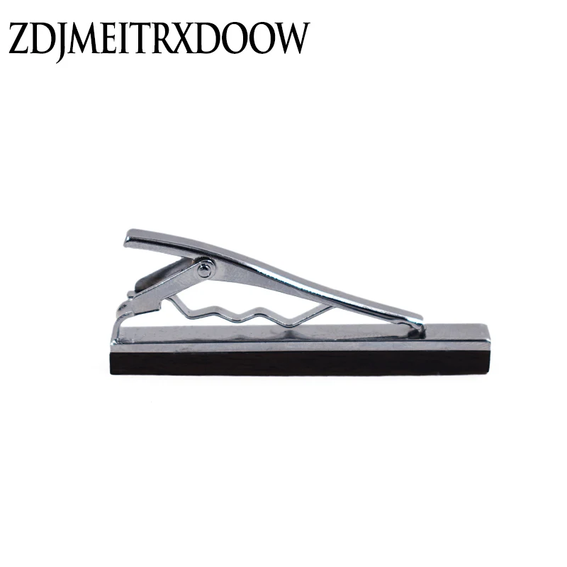 

ZDJMEITRXDOOW Tie Clip Classic Style Pin Clasp Bar Wood Male Business Necktie Clip Clasp Metal Men Jewelry Tie Bar