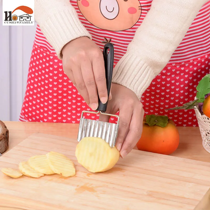 CUSHAWFAMILY многофункциональная ручная резка картофеля фри из гофрированной