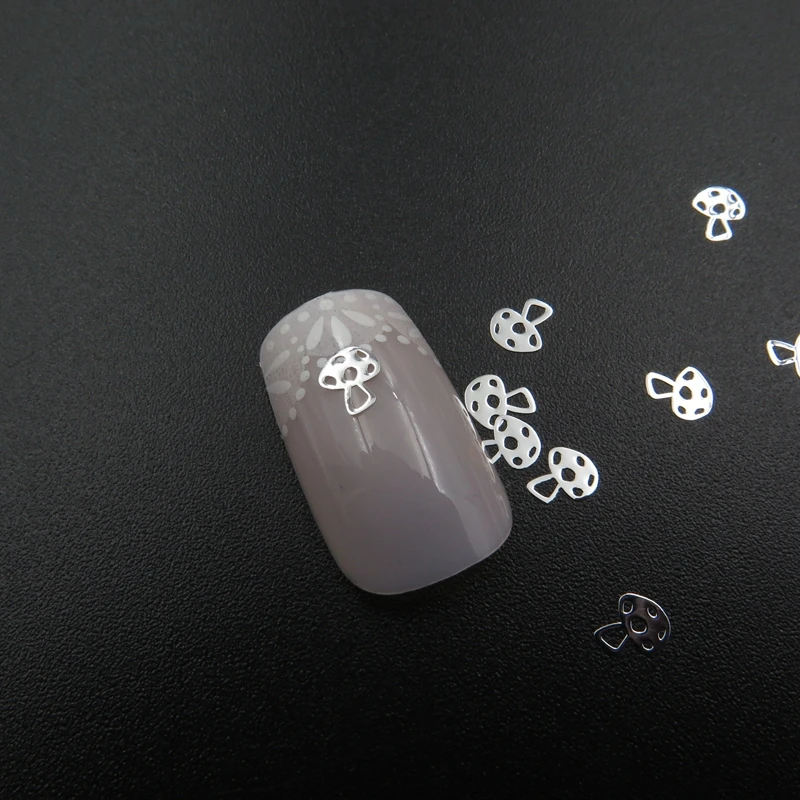 Прибл. Металл 1000 шт./пакет 5 Х5 мм серебристый и золотой гриб неклейкие