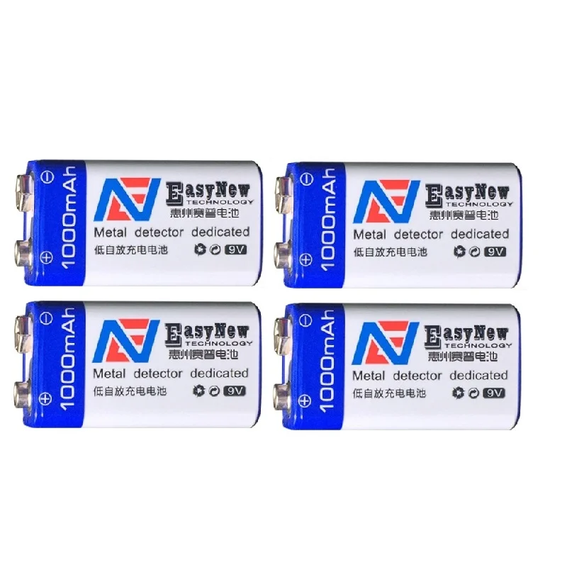 

4pc 1000mah 9v 6f22 Li-ion lithium battery for electronic smoke guitar