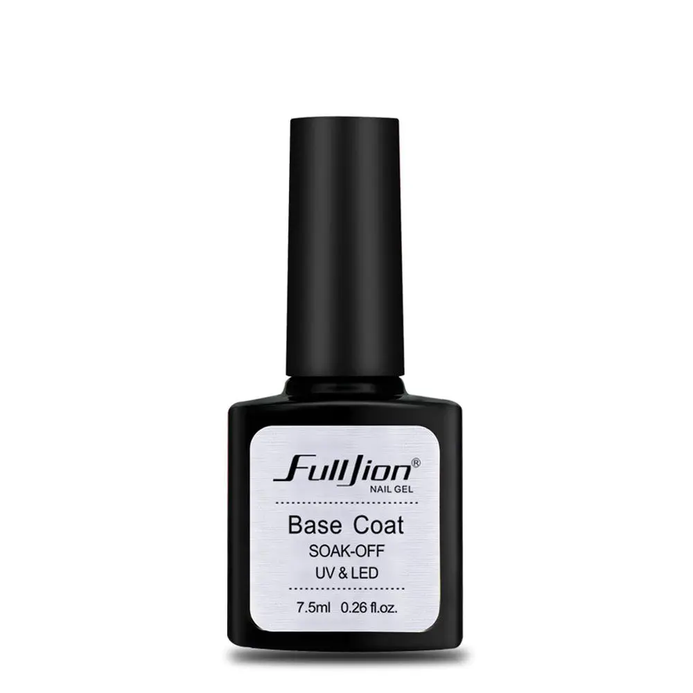 base coat Fulljion 7,5 мл гель для ногтей верхнее покрытие лак Базовое покрытие Гель-лак маникюрный лак для ногтей эмаль УФ светодиодный Гель-лак для ногтей верхний базовый гель - Цвет: base coat