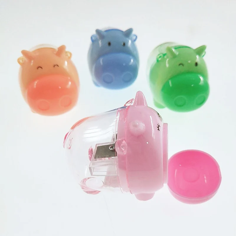 Kawaii свинья двойное отверстие точилка для карандашей мультфильм узкие яркого цвета резак нож офисные школьные принадлежности корейский Новинка канцелярские принадлежности