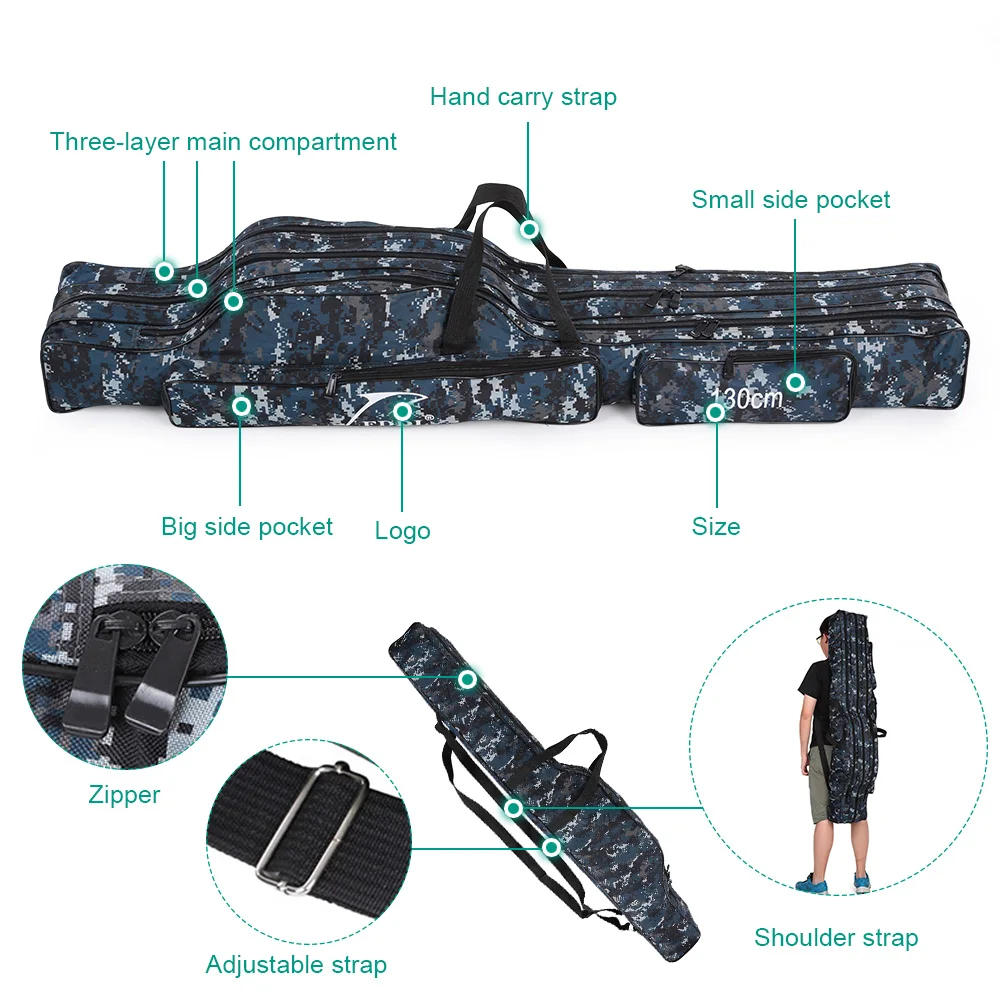 Сумка рыболовная складная 120/130/150 см 1680D|fishing rod bag|rod bagfishing bag |