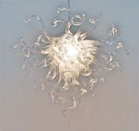 style hand blown clear glass chandelier light for new house decoration