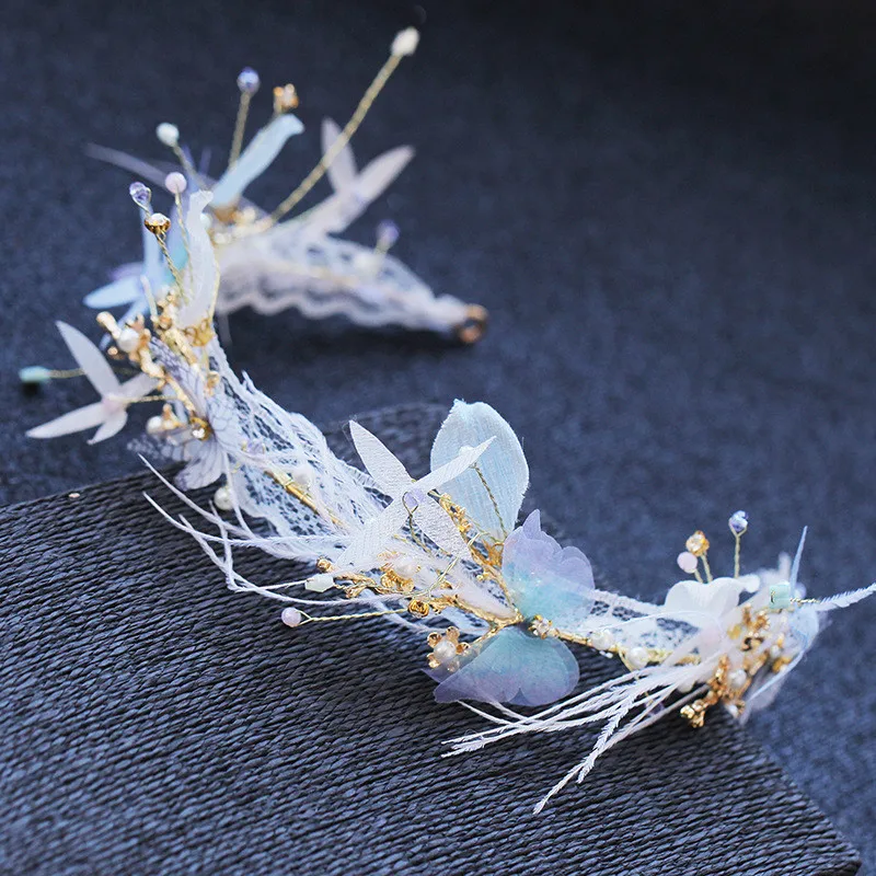 CC Свадебные украшения Корона Тиара для волос лесной стиль романтическая