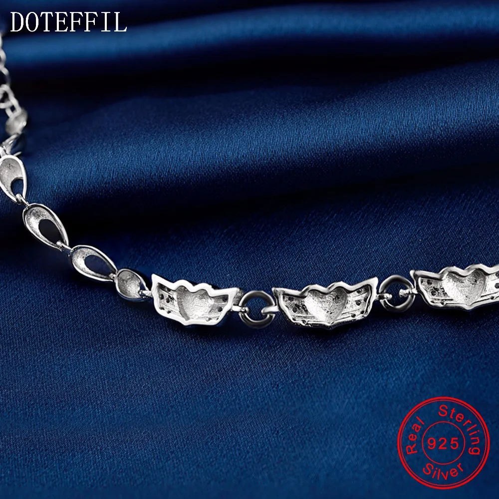 Charm Heart Bracelet Women 925 Sterling Silver High Quality AAA Zircon Fashion Luxury Jewelry | Украшения и аксессуары